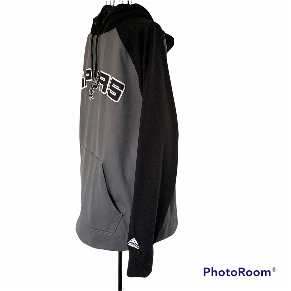 Adidas Climawarm San Antonio Spurs NBA Long Sleeve Pullover Hoodie Size L - Picture 3 of 16